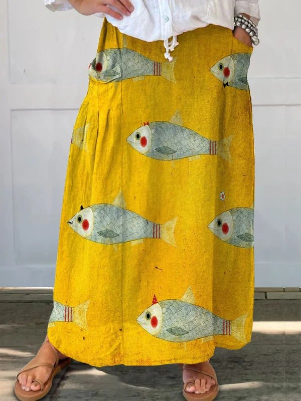 Nolaine™ | Printed Midi Skirt