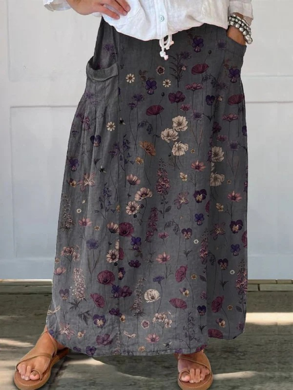 Cerenne™ | Printed Midi Skirt