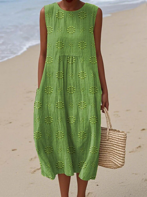 Sara™ | Printed Midi Dress
