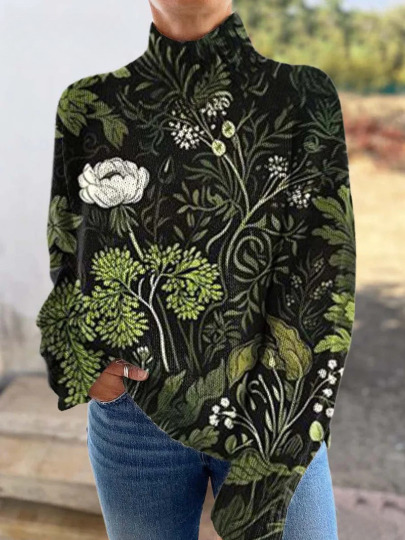 Larkfield™ | Botanical Floral Turtleneck