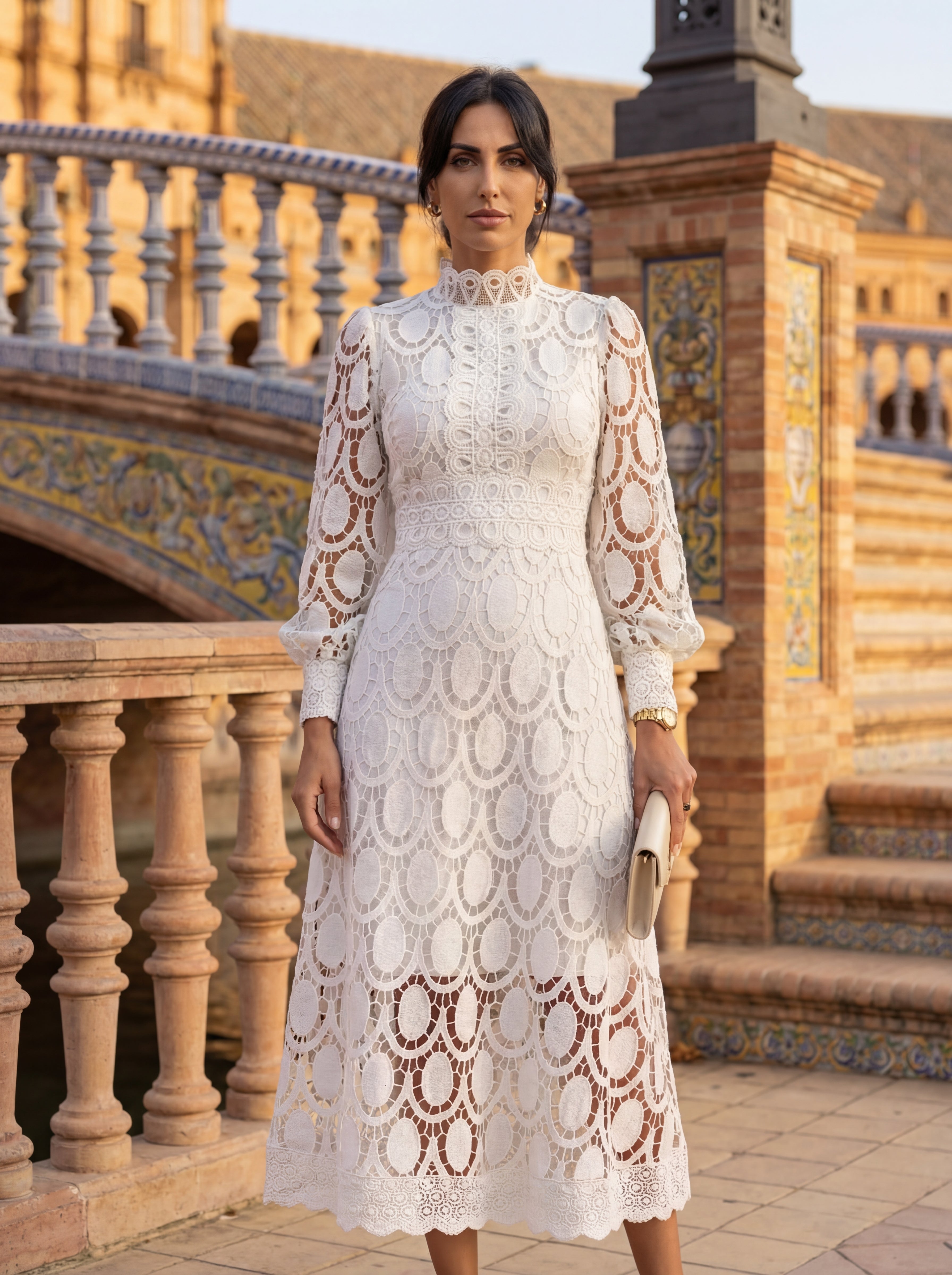 Orvelle™ | Elegant Lace Midi Dress