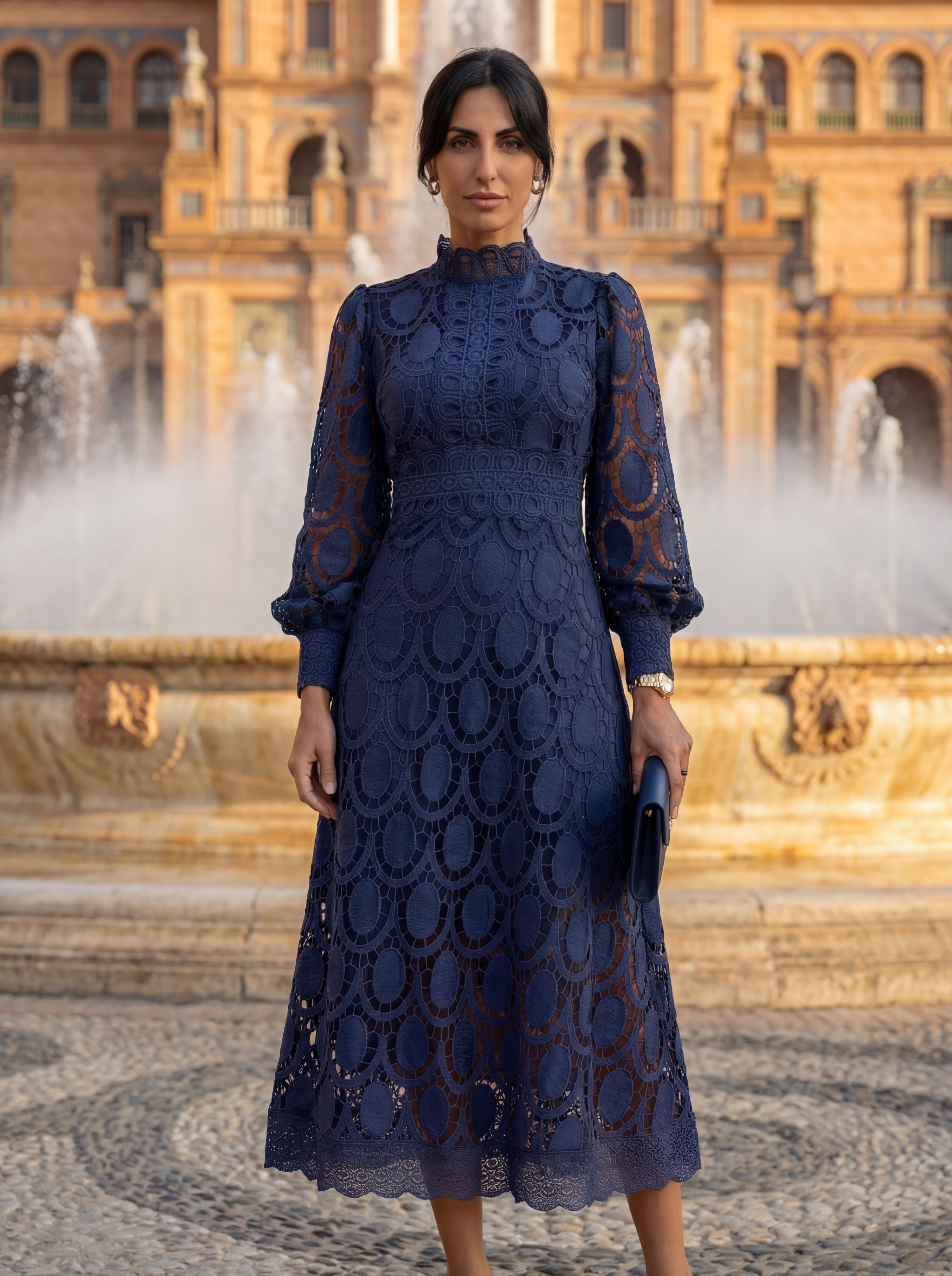 Orvelle™ | Elegant Lace Midi Dress
