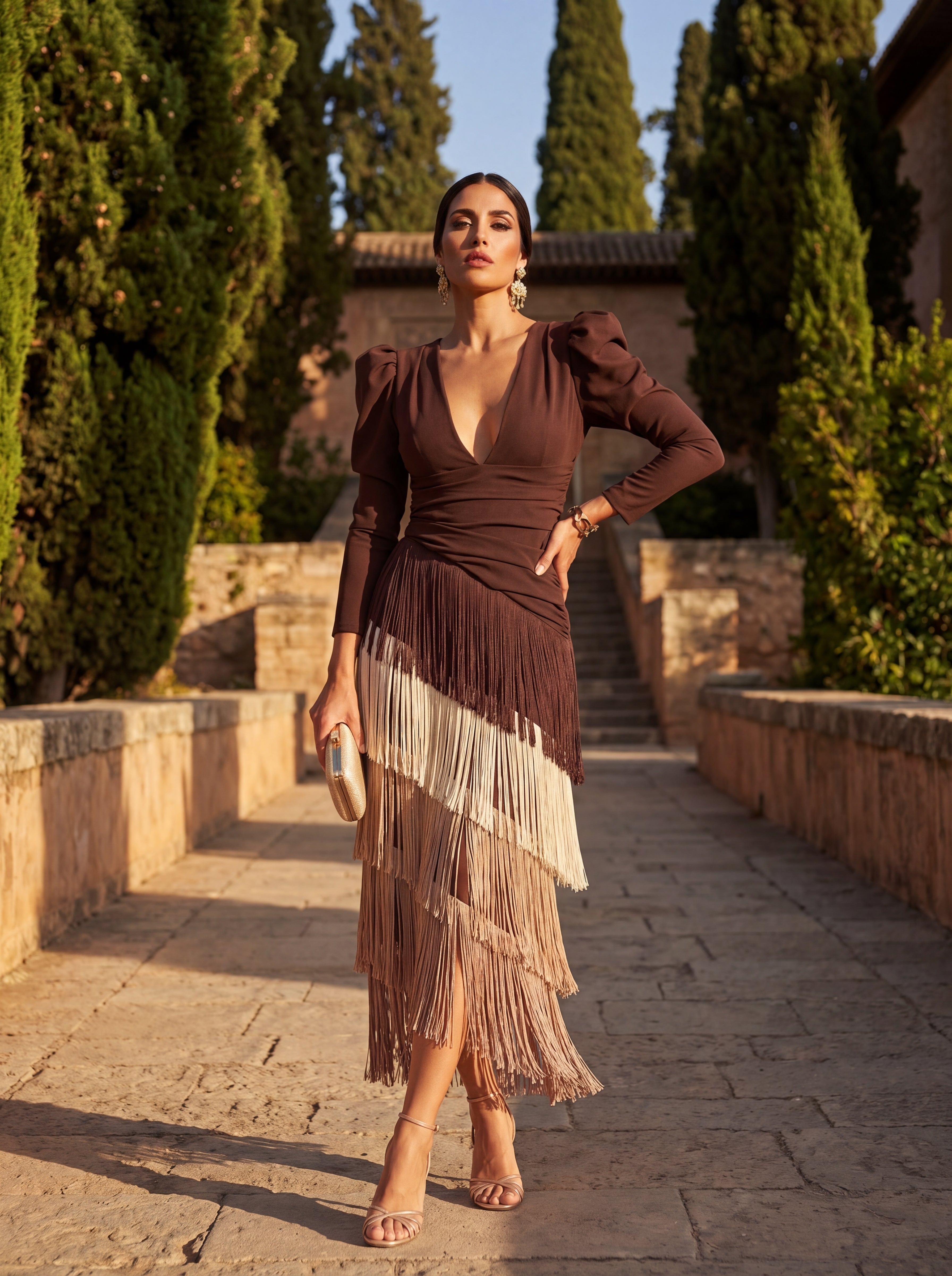 Romilly™ | Elegant Fringe Flare Dress