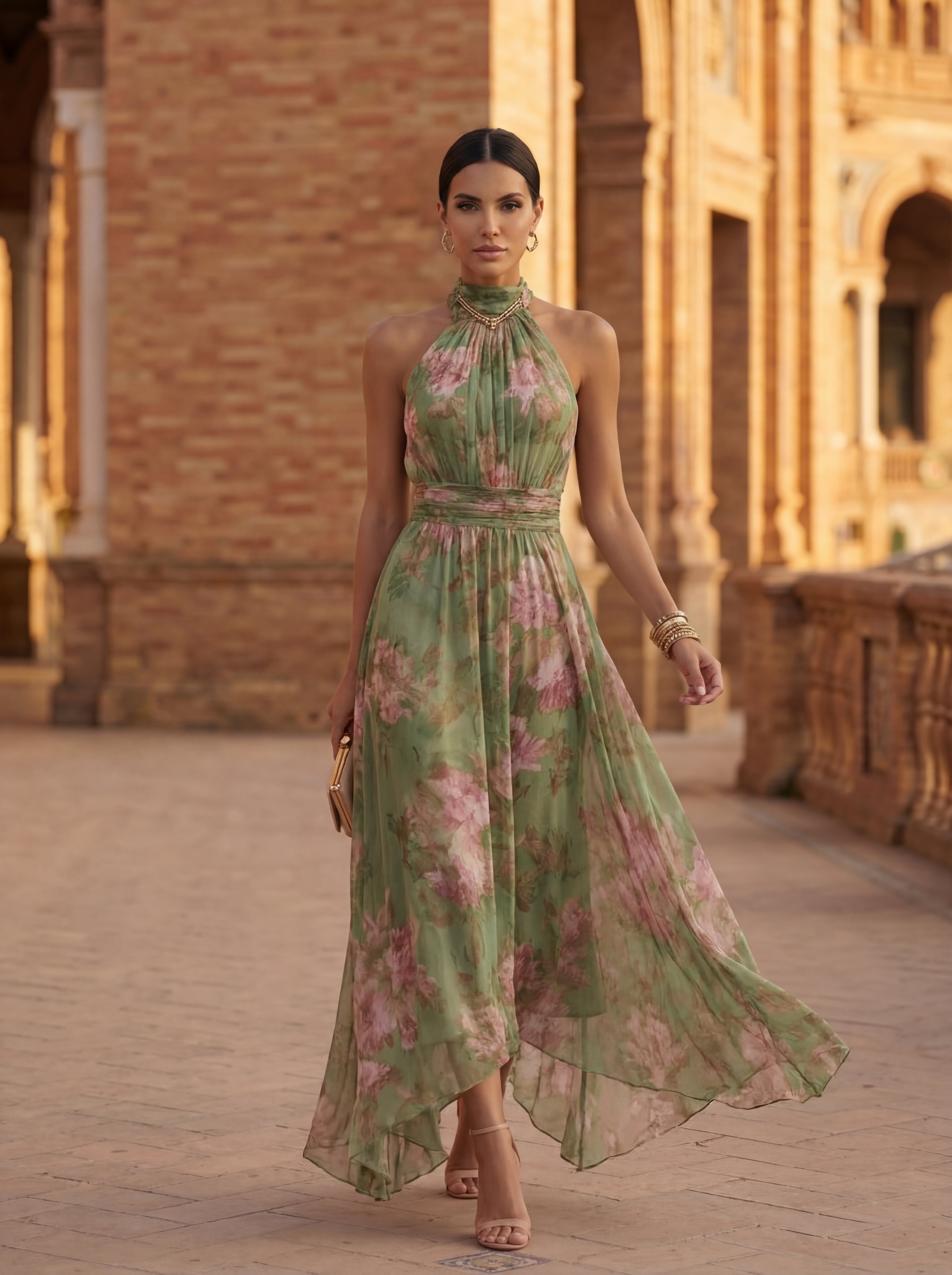 Melisande™ | Elegant Halter Maxi Dress