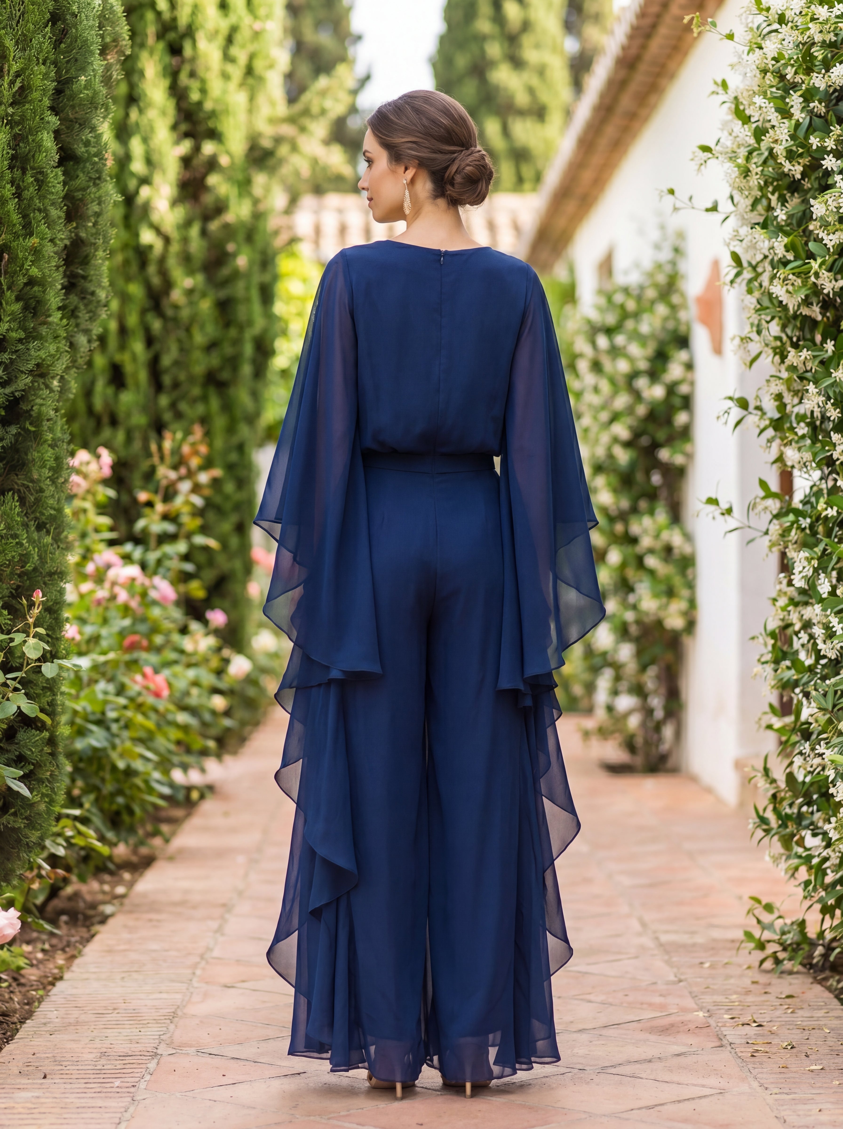 Isadora™ | Elegant Two-Piece Ensemble with Flutter Sleeves