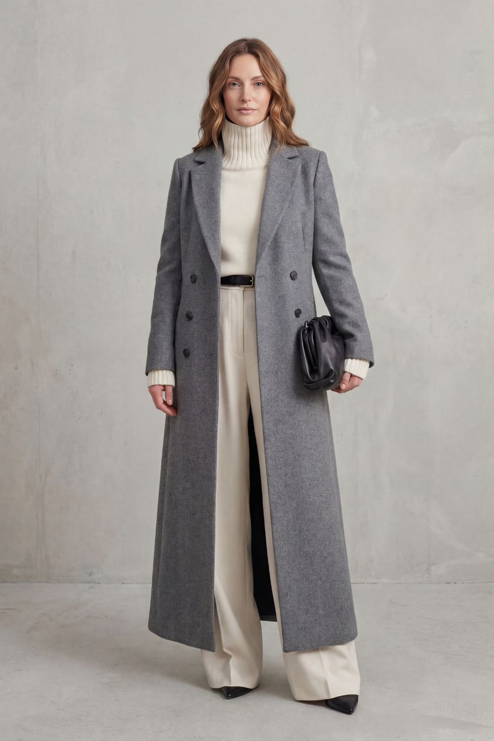 Women's Tailored Fit Long Wool Coat