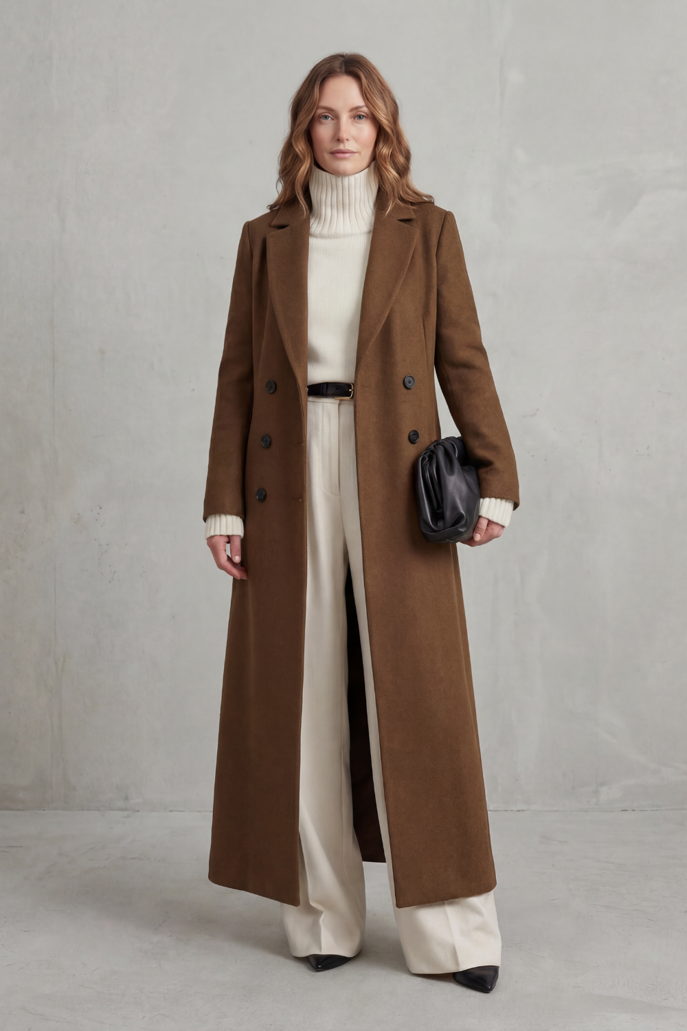 Women's Tailored Fit Long Wool Coat
