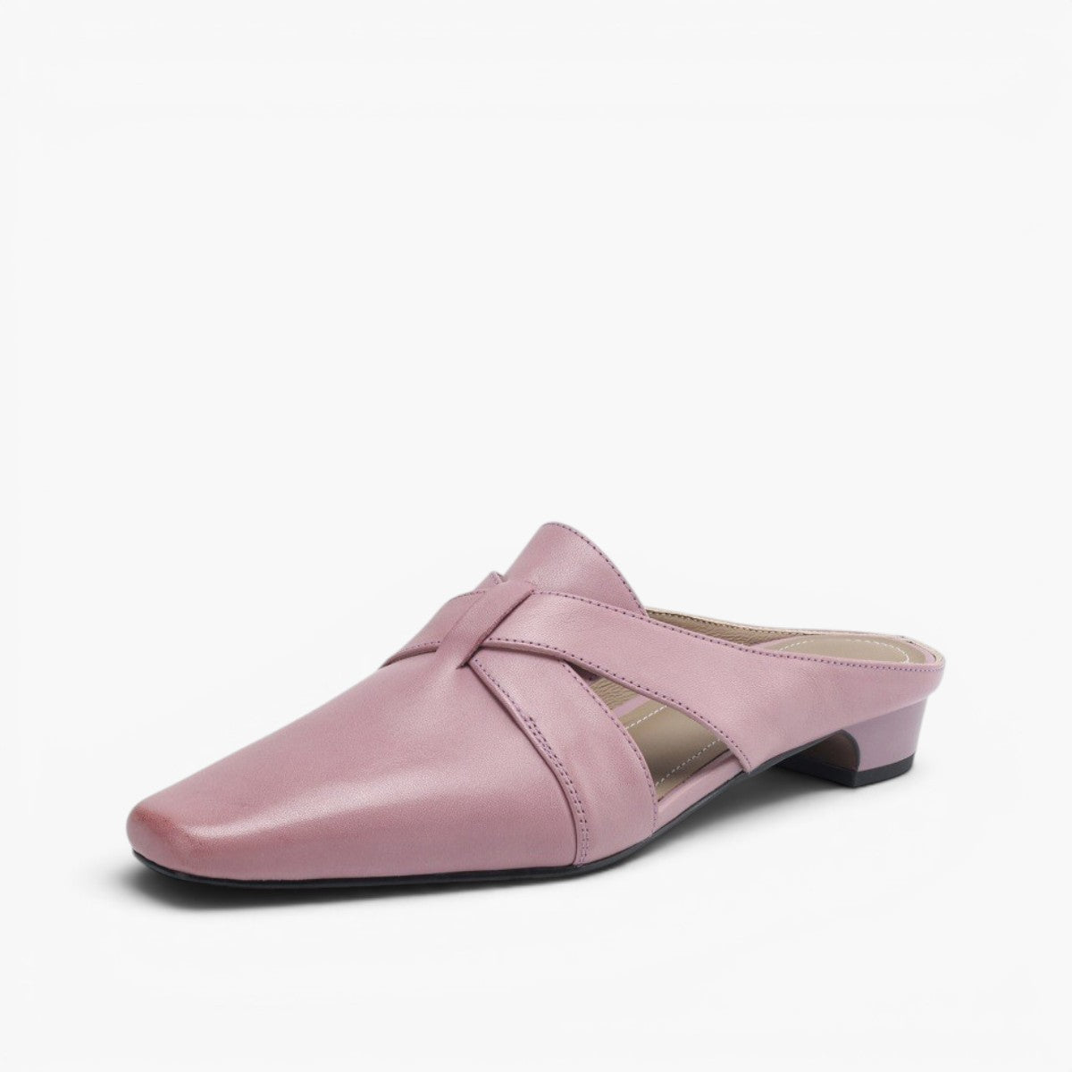 Women's Cross Leather Mules