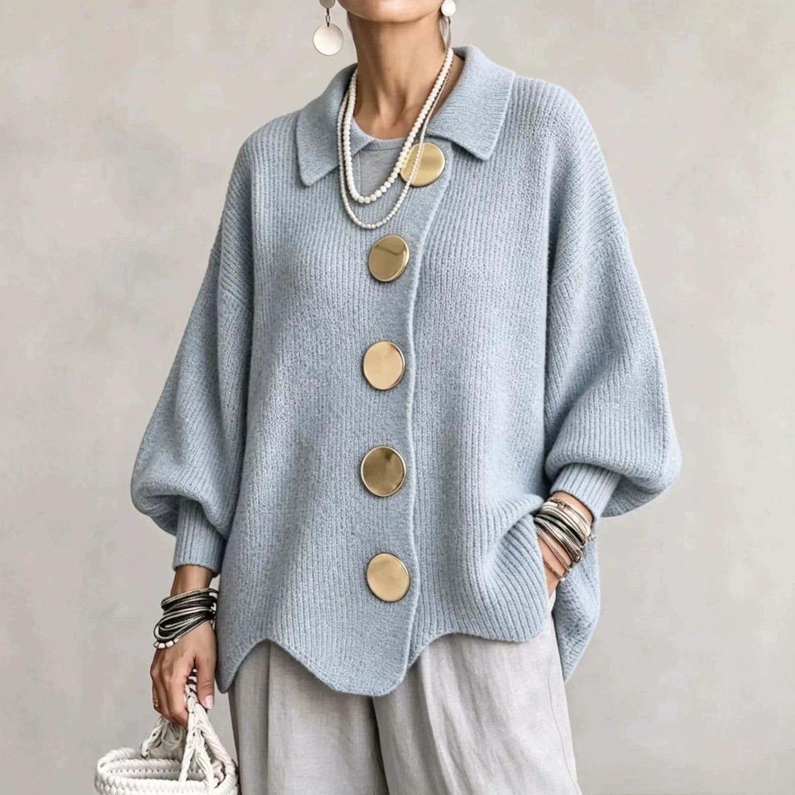 Bella | Elegant Textured Knit Sweater