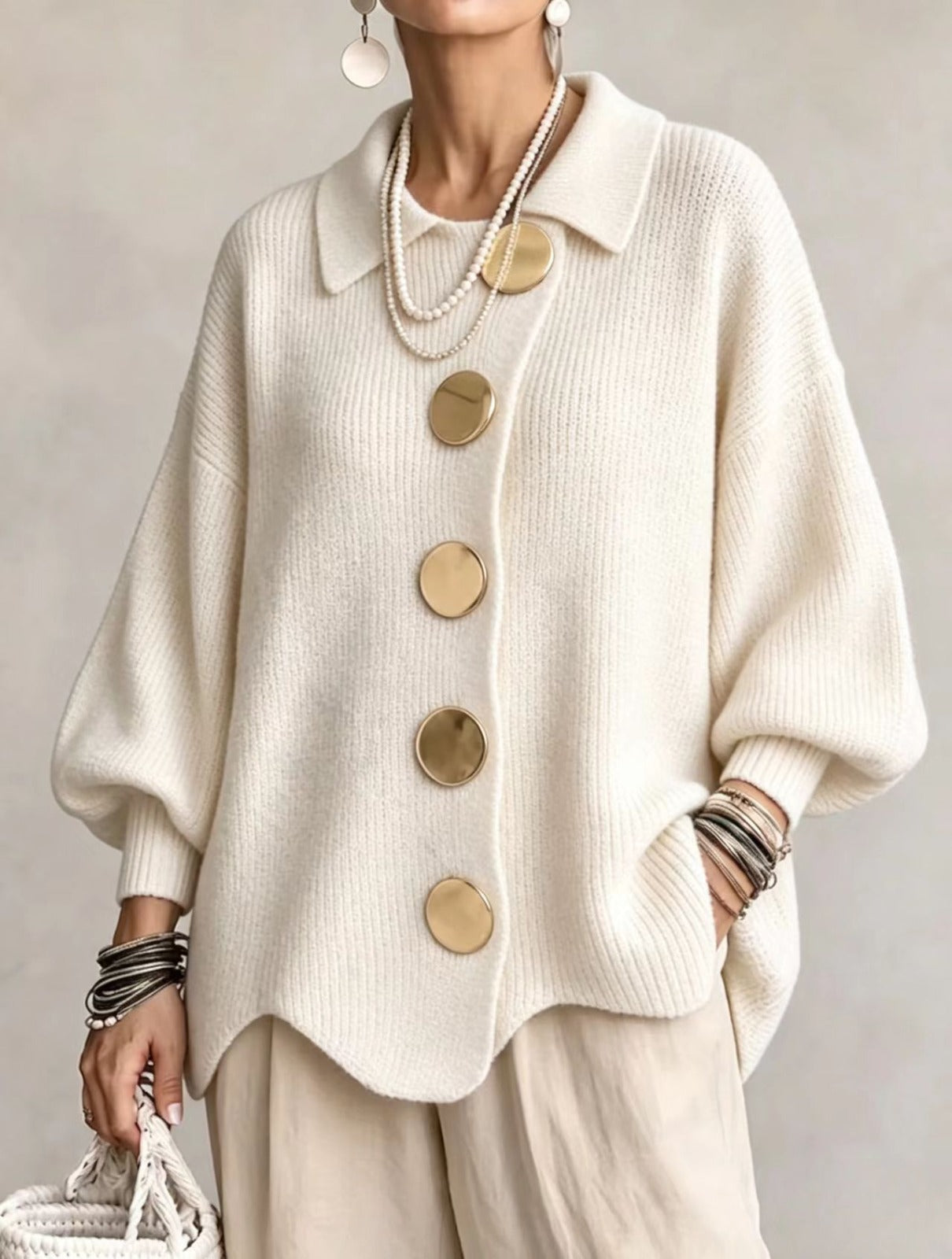 Bella | Elegant Textured Knit Sweater