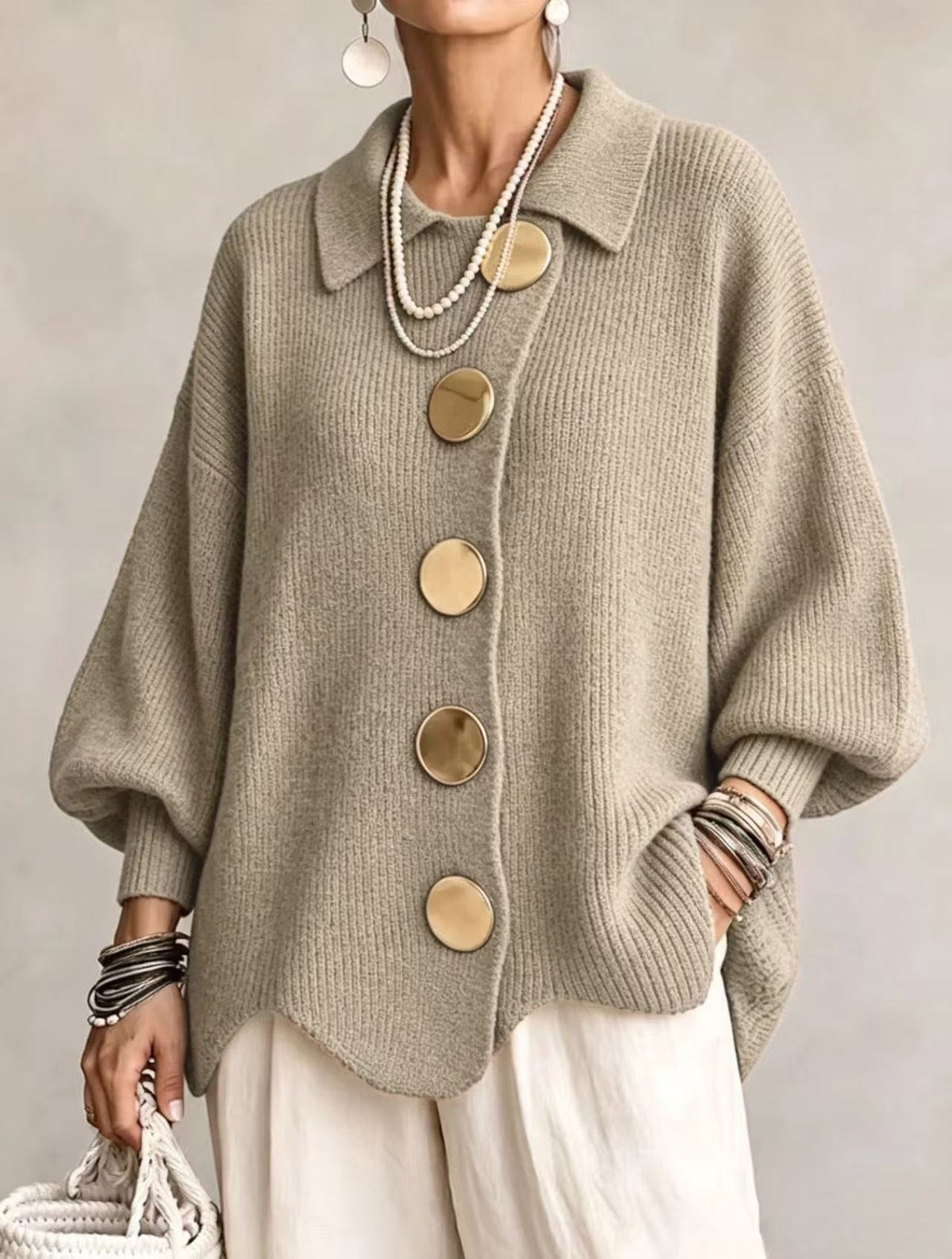 Bella | Elegant Textured Knit Sweater
