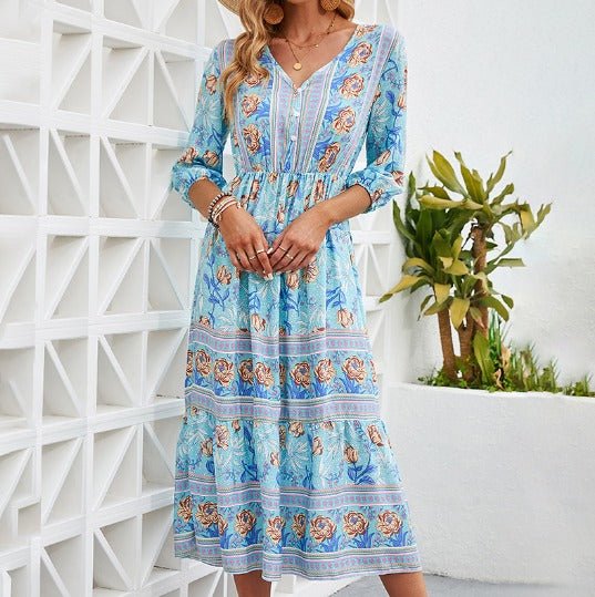 Brielle™ | Floral Boho Tiered Dress