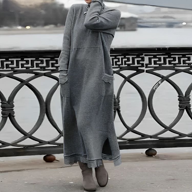 Renwick™ | Maxi Dress – Cozy Long Sleeve Oversized Winter Dress