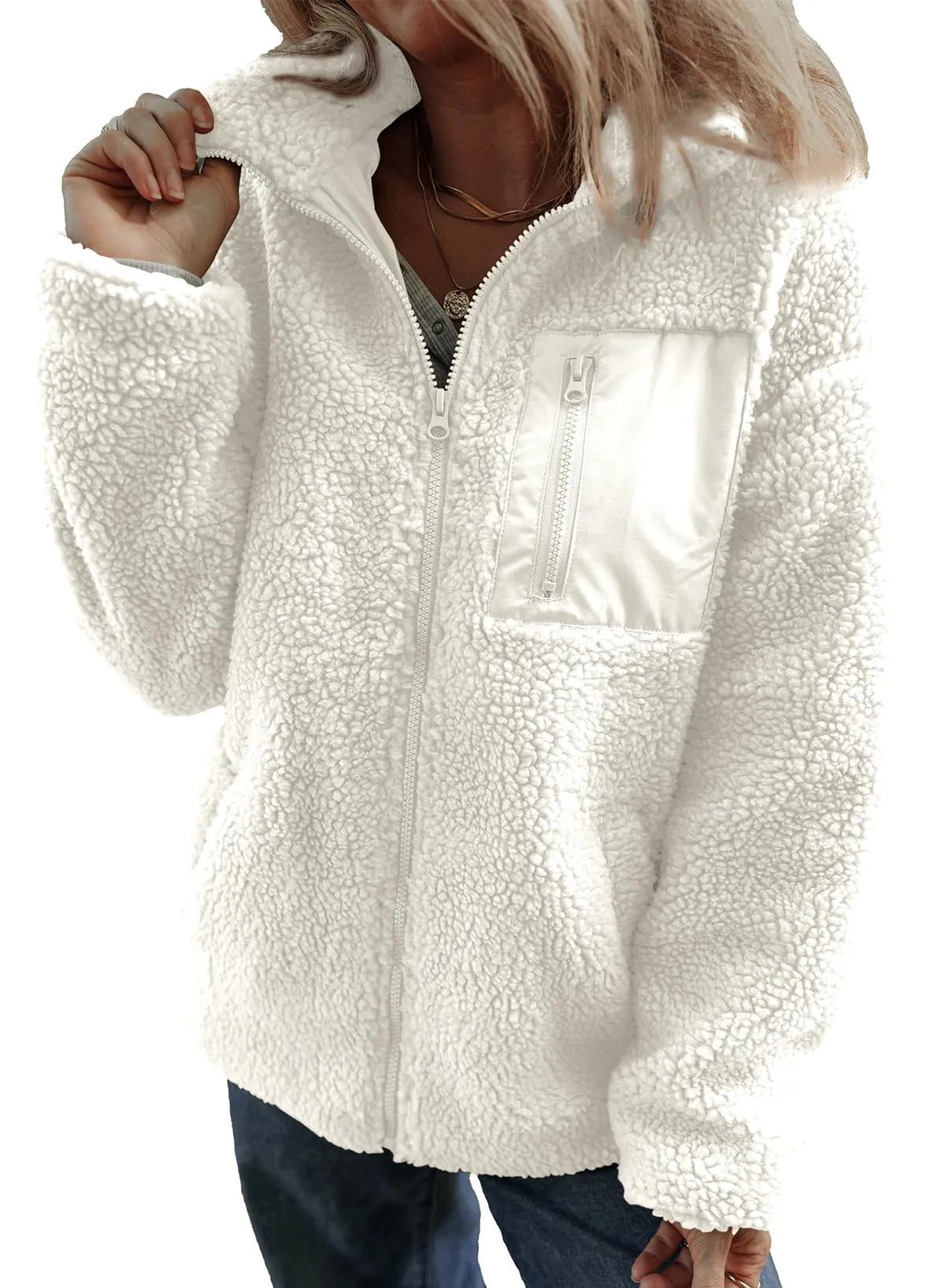 Aurelia | Teddy Full Zipper Fleece Jacket