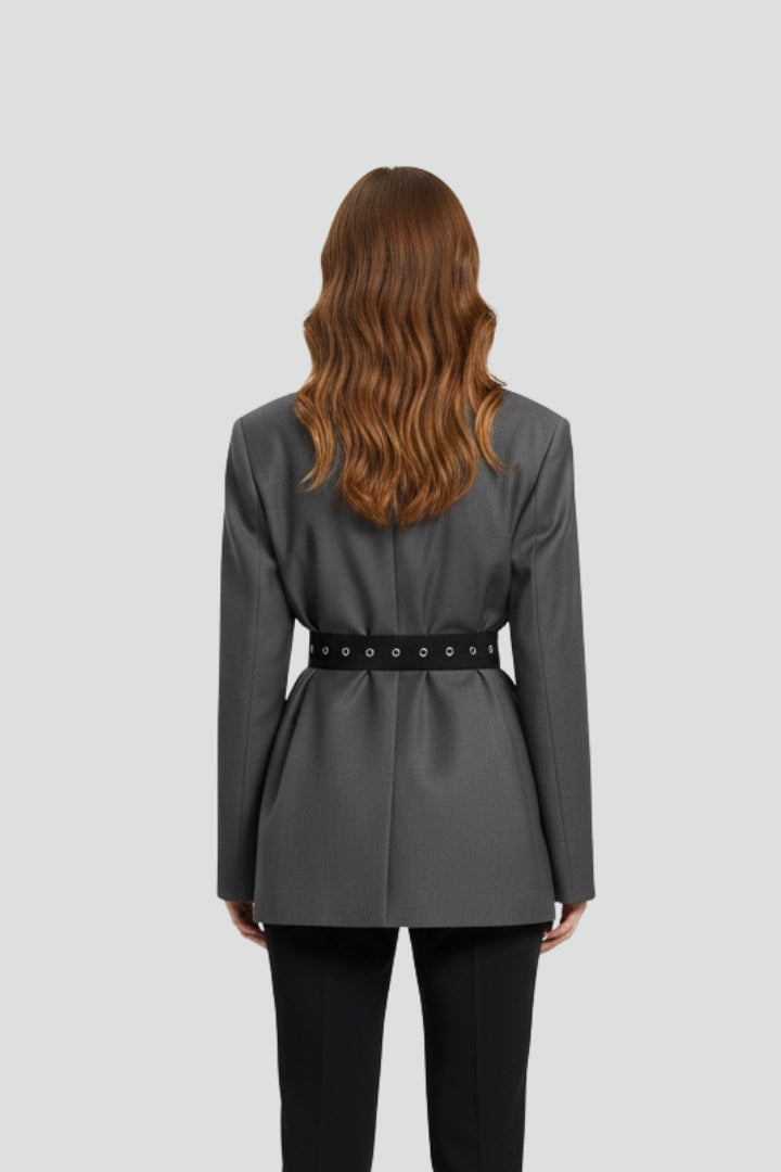 Prentice™ | Belted Blazer with Notched Lapel