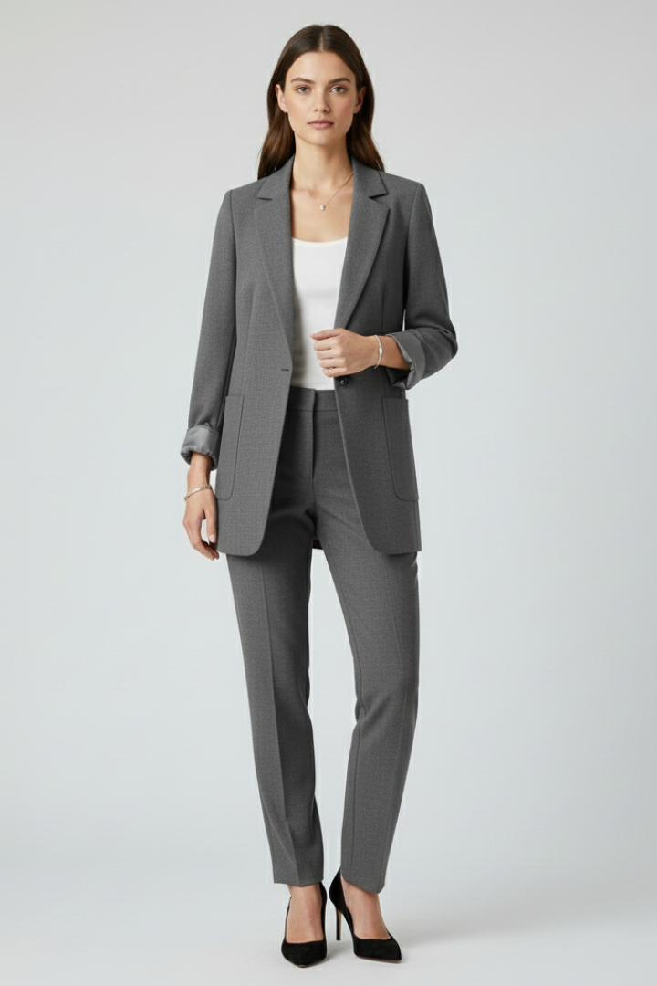 Clavinda™ | Open-Front Blazer with Structured Lapel