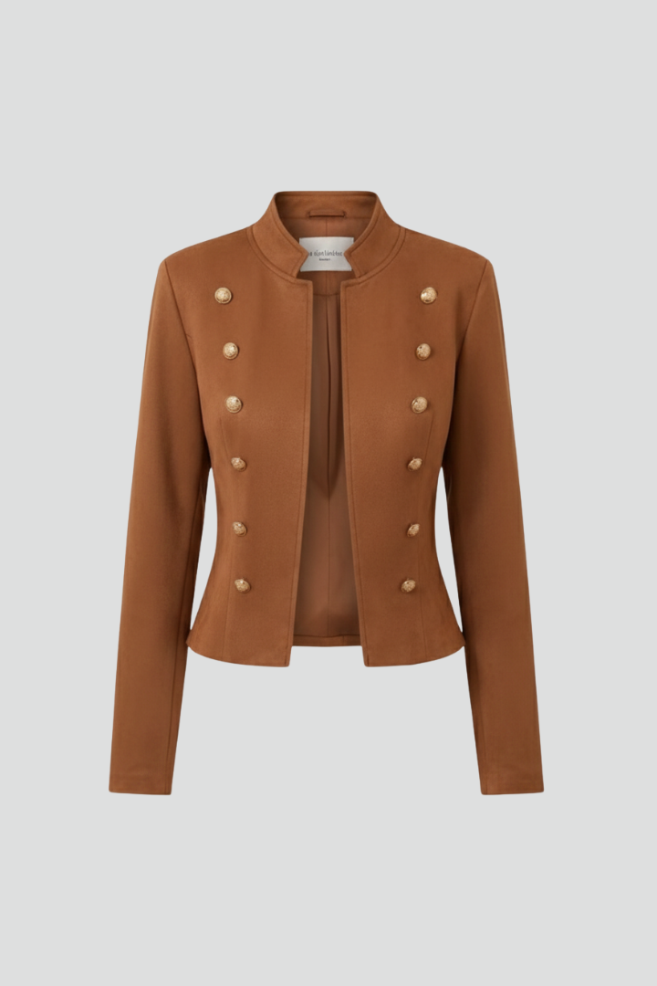 Jemaine™ | Stand Collar Blazer with Button Detailing