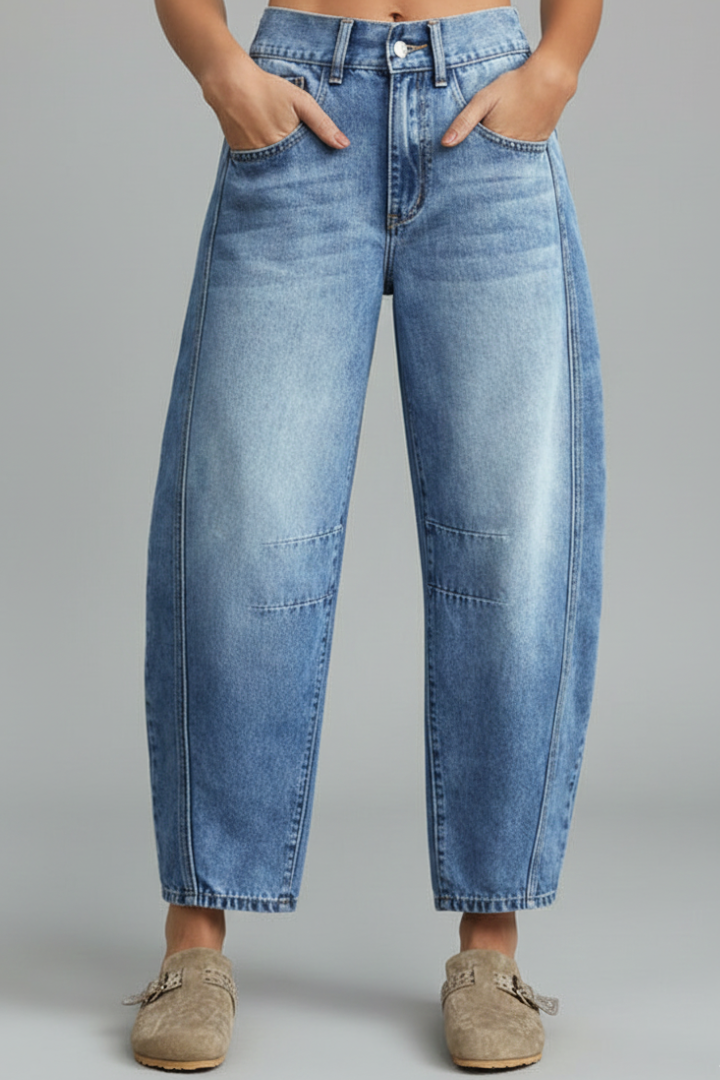 Women’s Casual Low-Waist Straight-Leg Denim Jeans