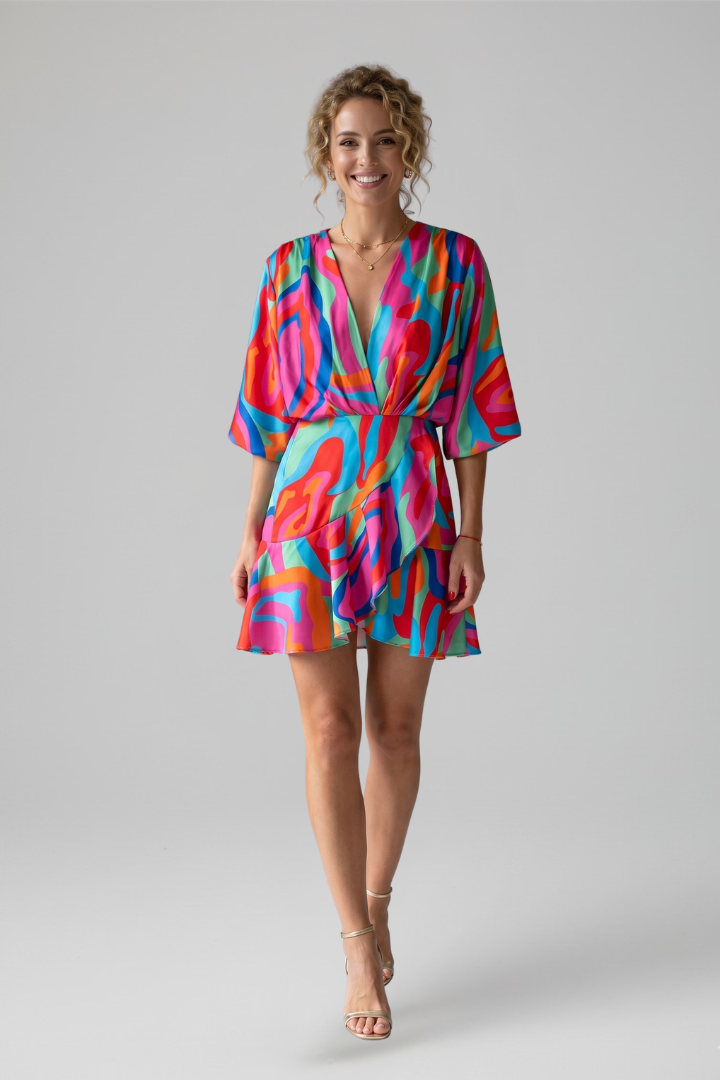 Arlowe™ | V-Neck Mini Dress