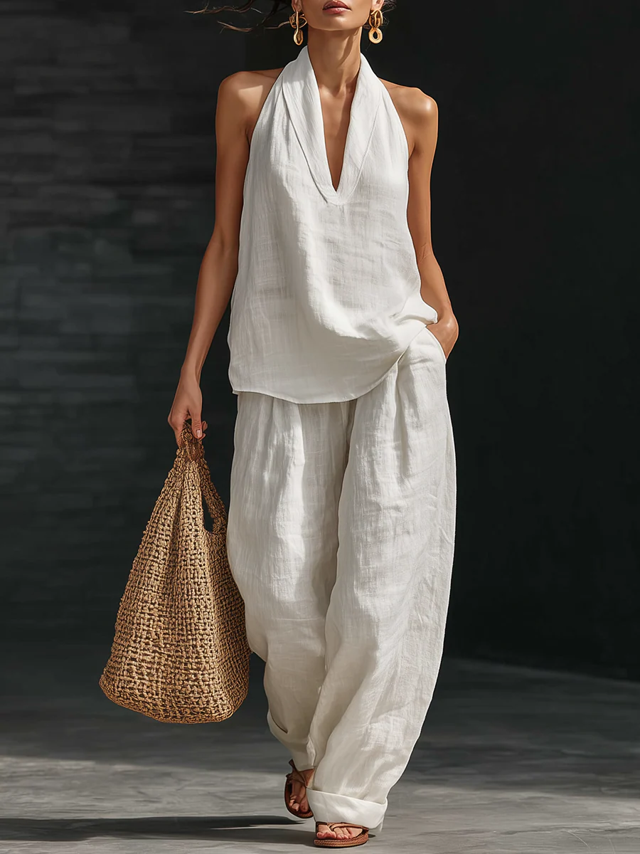 Zoë™ | Sleeveless Top & Wide-Leg Trouser Set