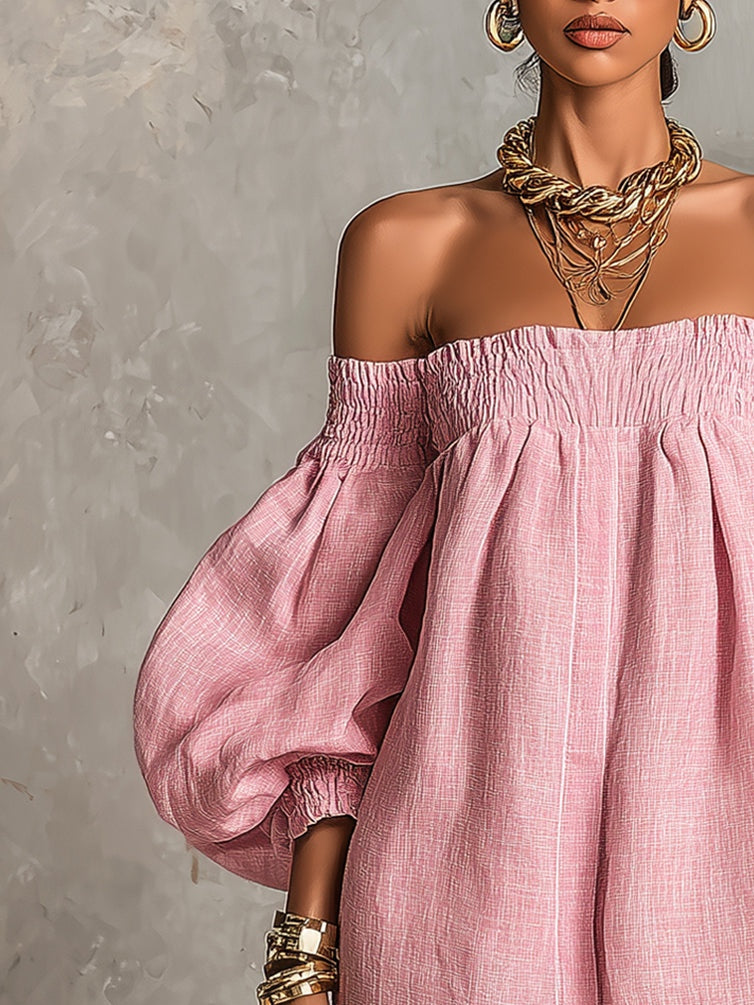 Sylvara™ | Off-Shoulder Puff Sleeve Mini Dress