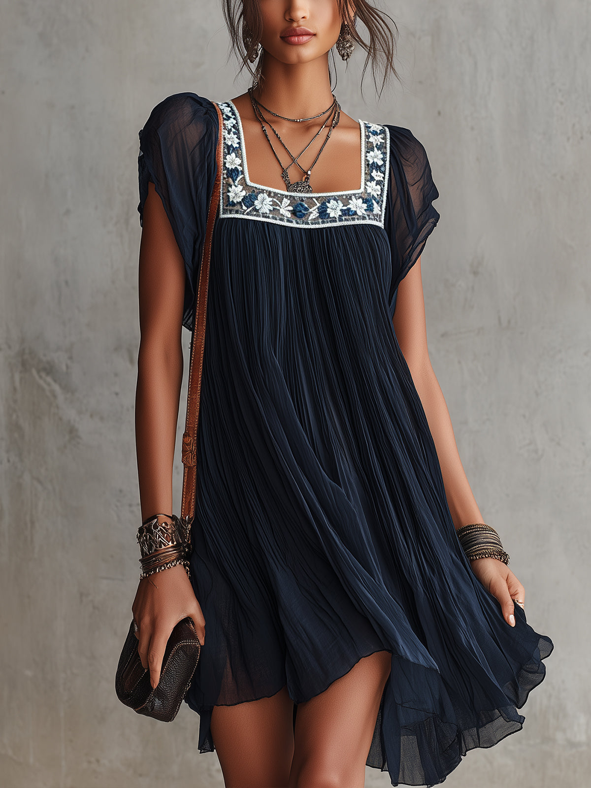 Taverna™ | Embroidered Floral Mini Dress