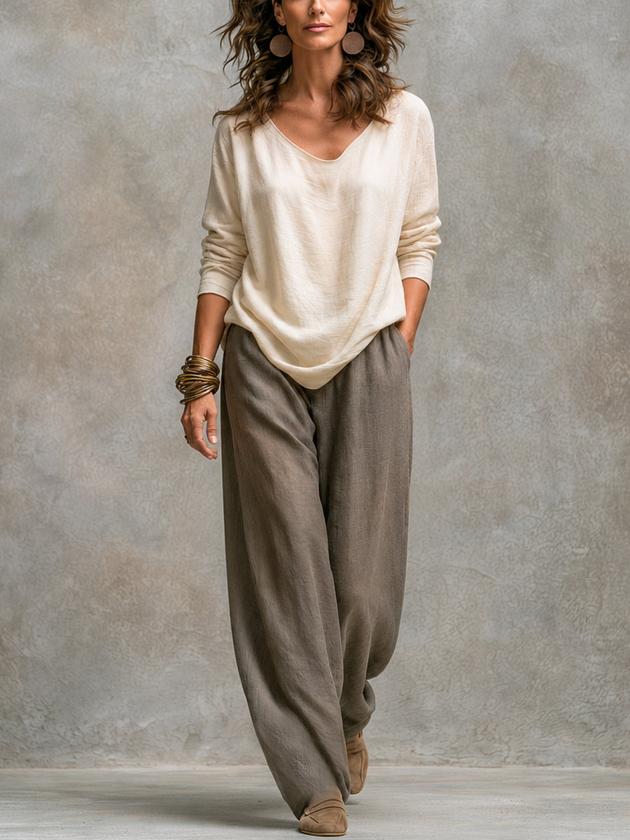 Grainne™ | Casual Layered Three-Piece Wide-Leg Pants Suit