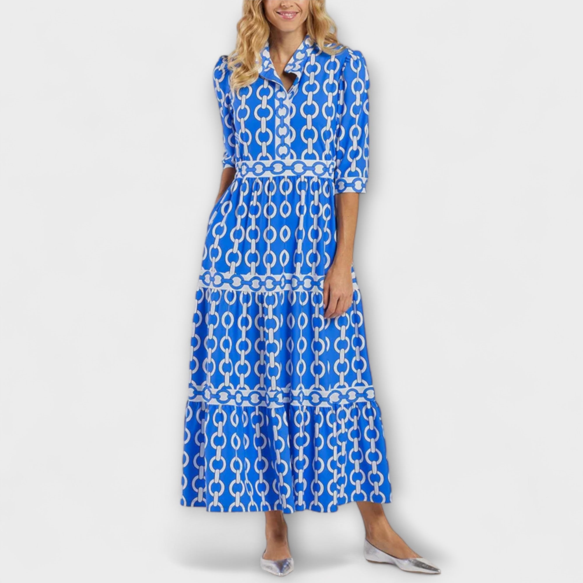 Gwendolyn™ | Midi Dress with Chain Print