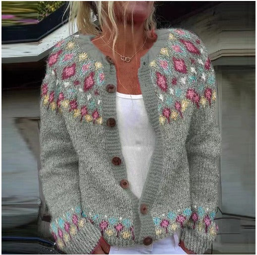 Bethanelle™ | Retro Button-Front Cardigan
