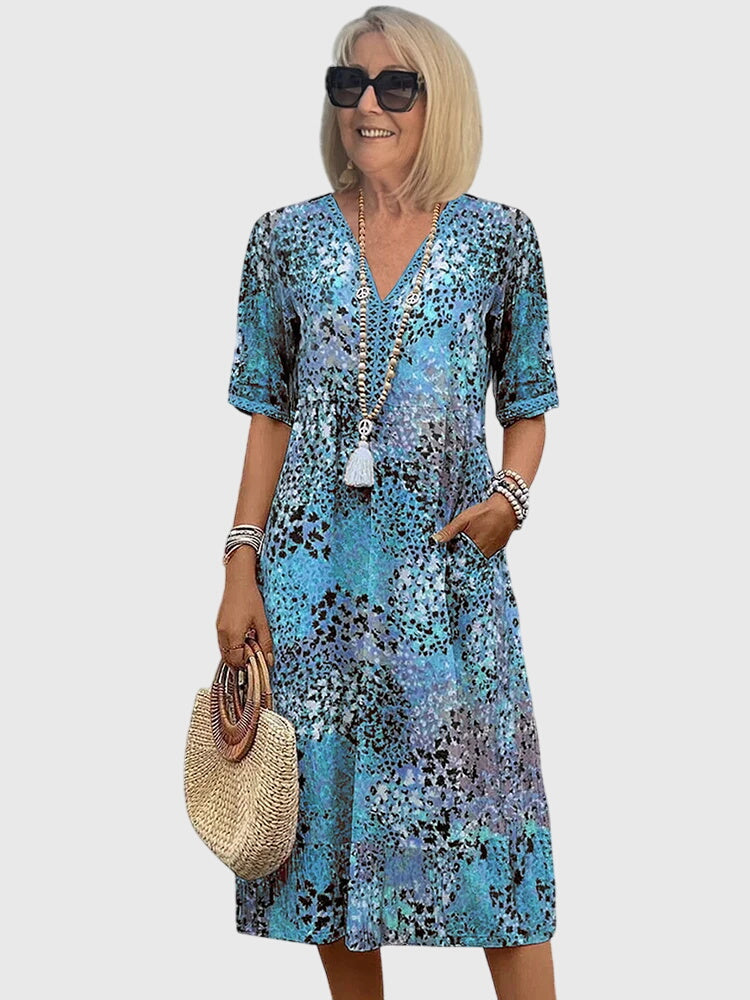 Elegant Floral Midi Dress