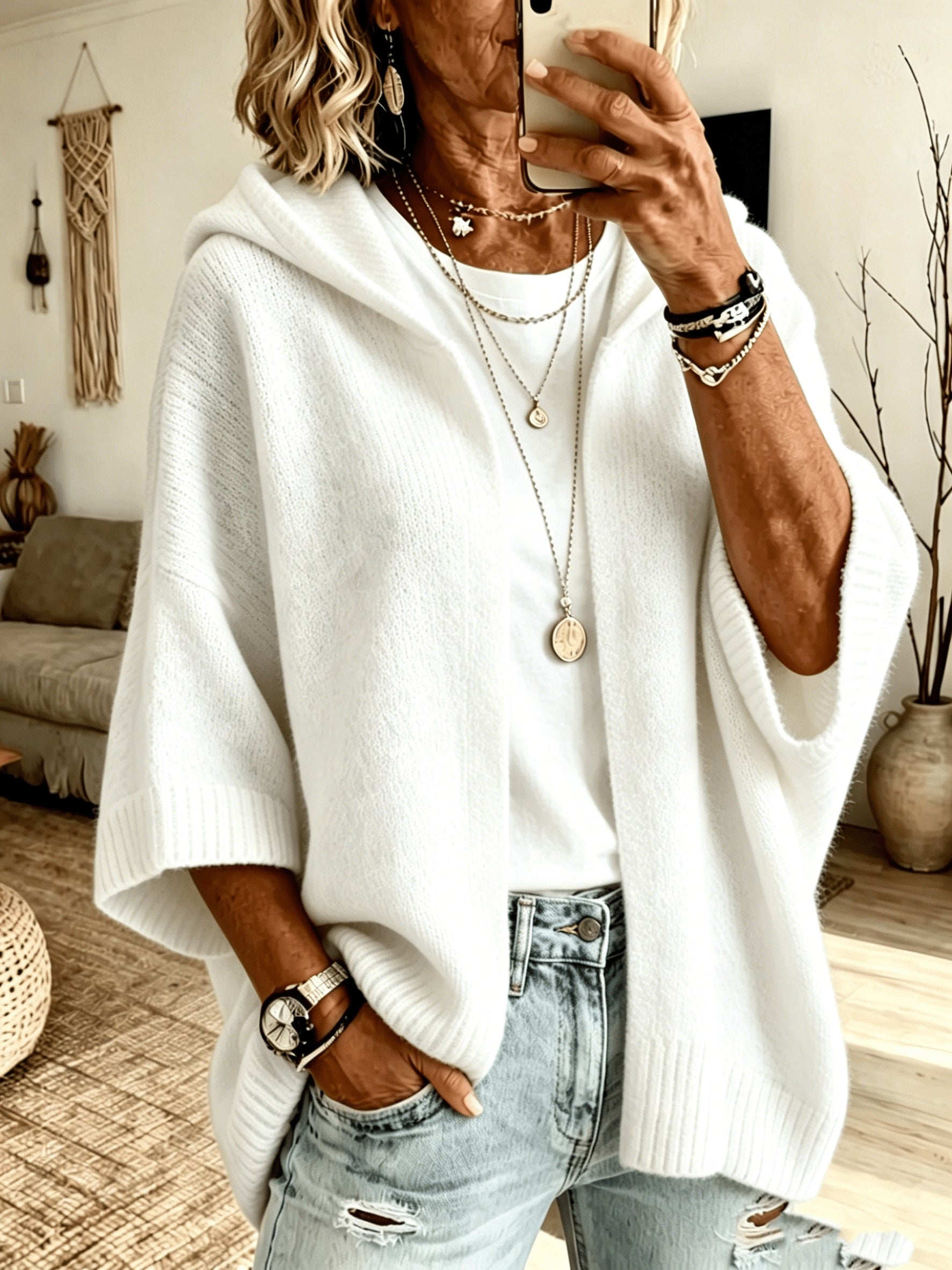 Edalynn™ | Hooded Open-Front Cardigan