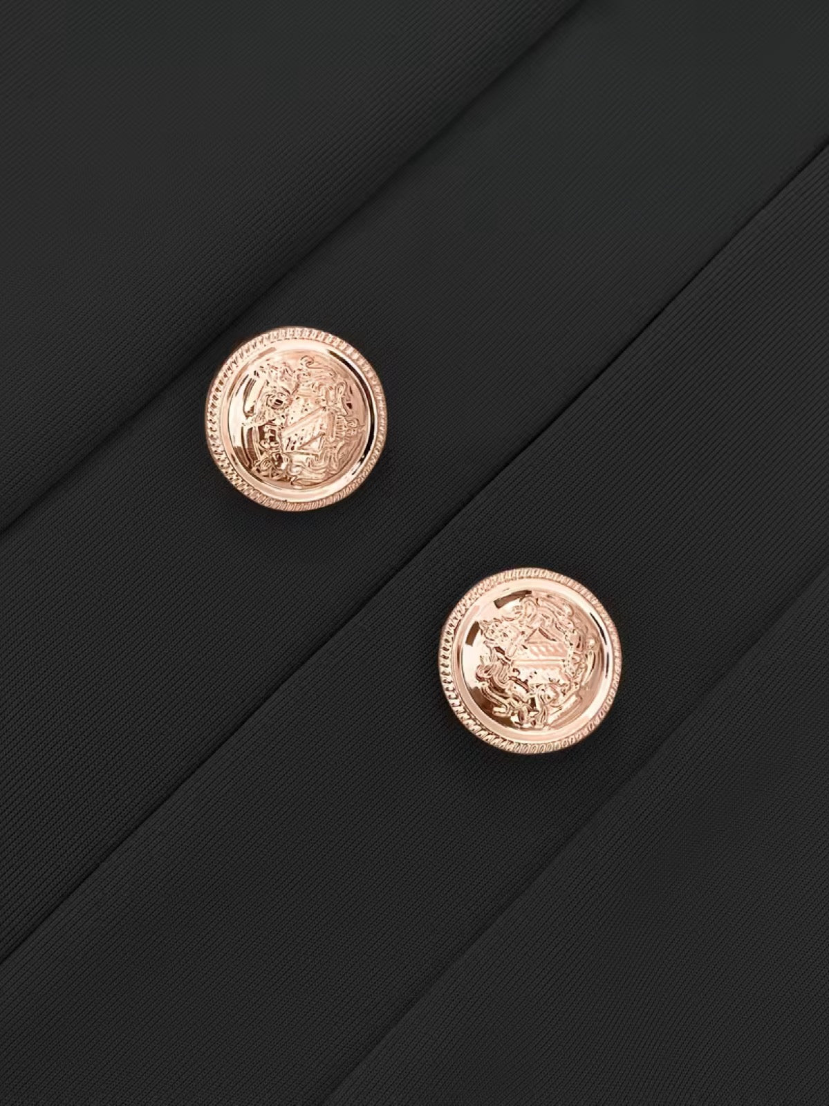 Amarante™ | Gold Button Blazer