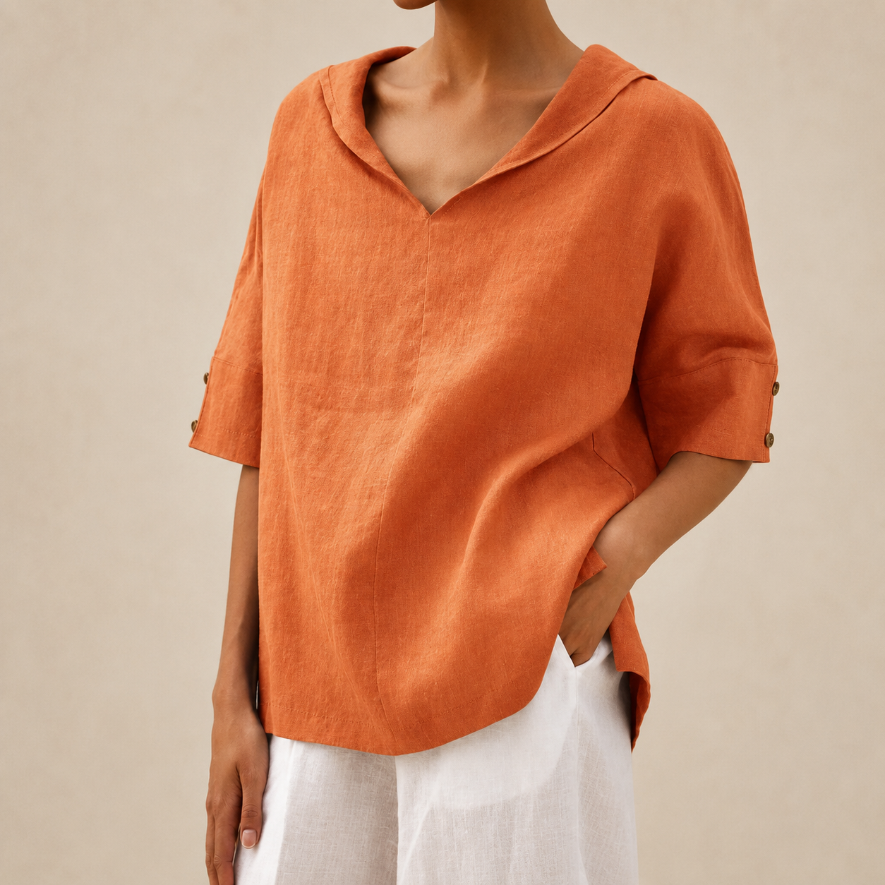 Amber™ | Sunset V-Neck Tunic Top