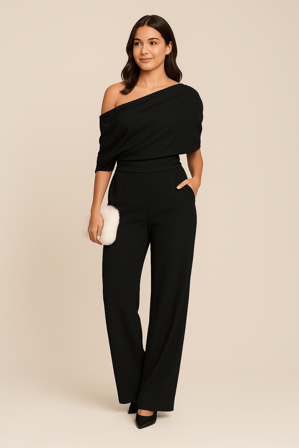 Women’s Chic One-Shoulder Spring Jumpsuit