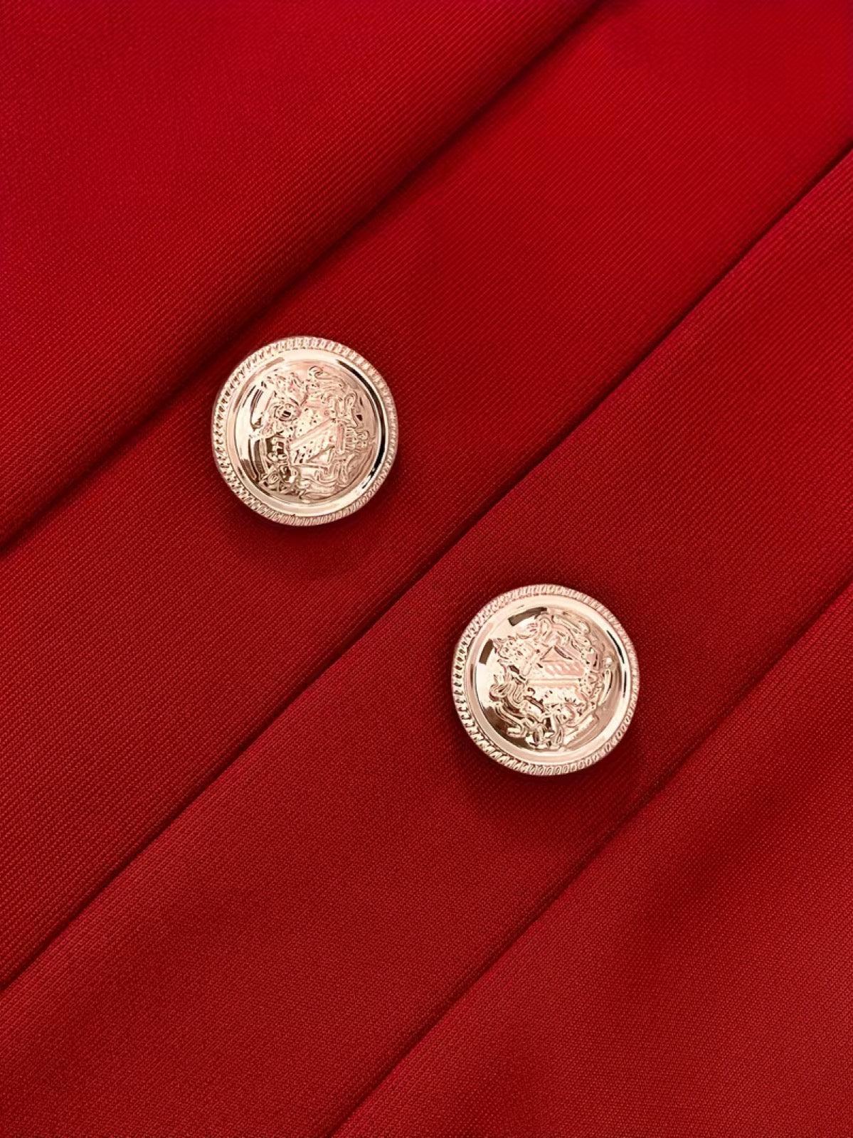 Aurabel™ | Gold Button Blazer