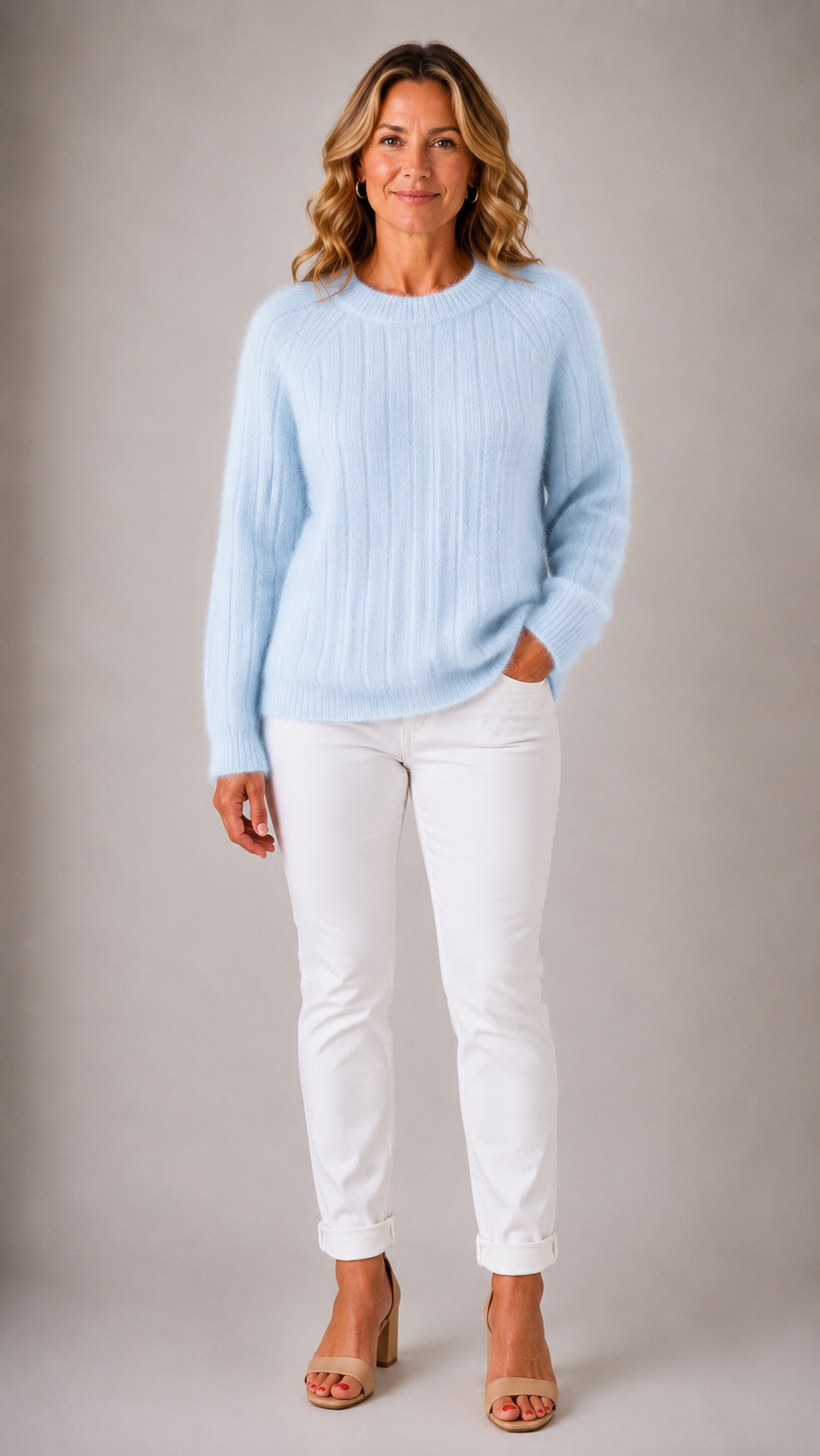 Kylara™ | Solid Colour Fluffy Sweater