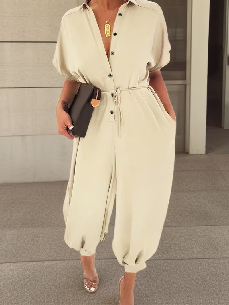 Mirabel™ | Elegant Button Front Jumpsuit