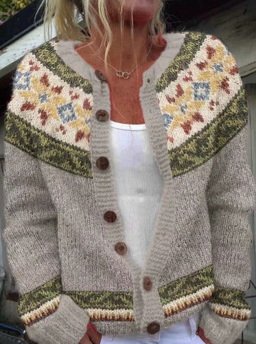 Hildrose™ | Retro Long Sleeve Cardigan