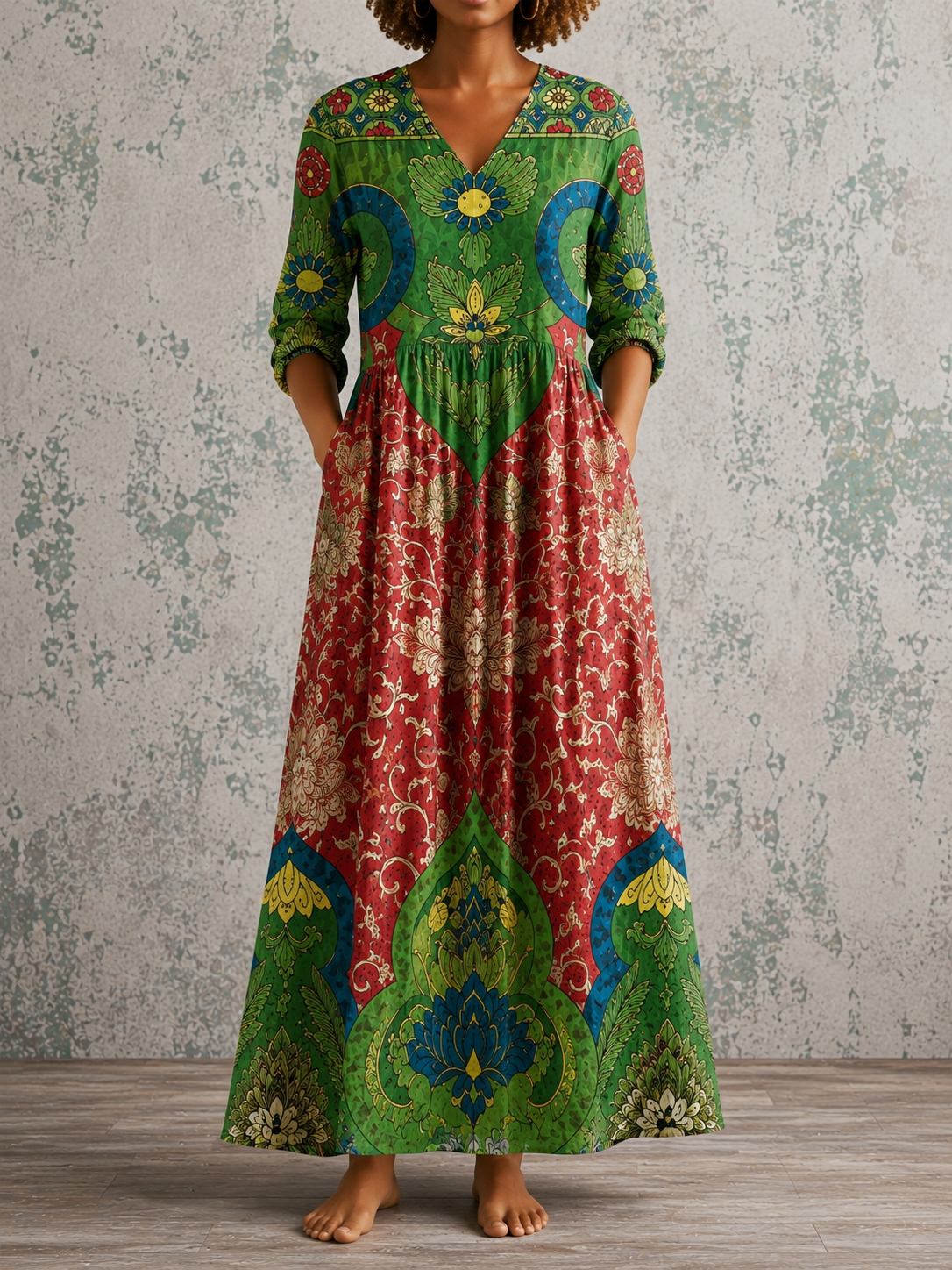 JUDITH | VINTAGE FLORAL MAXI DRESS