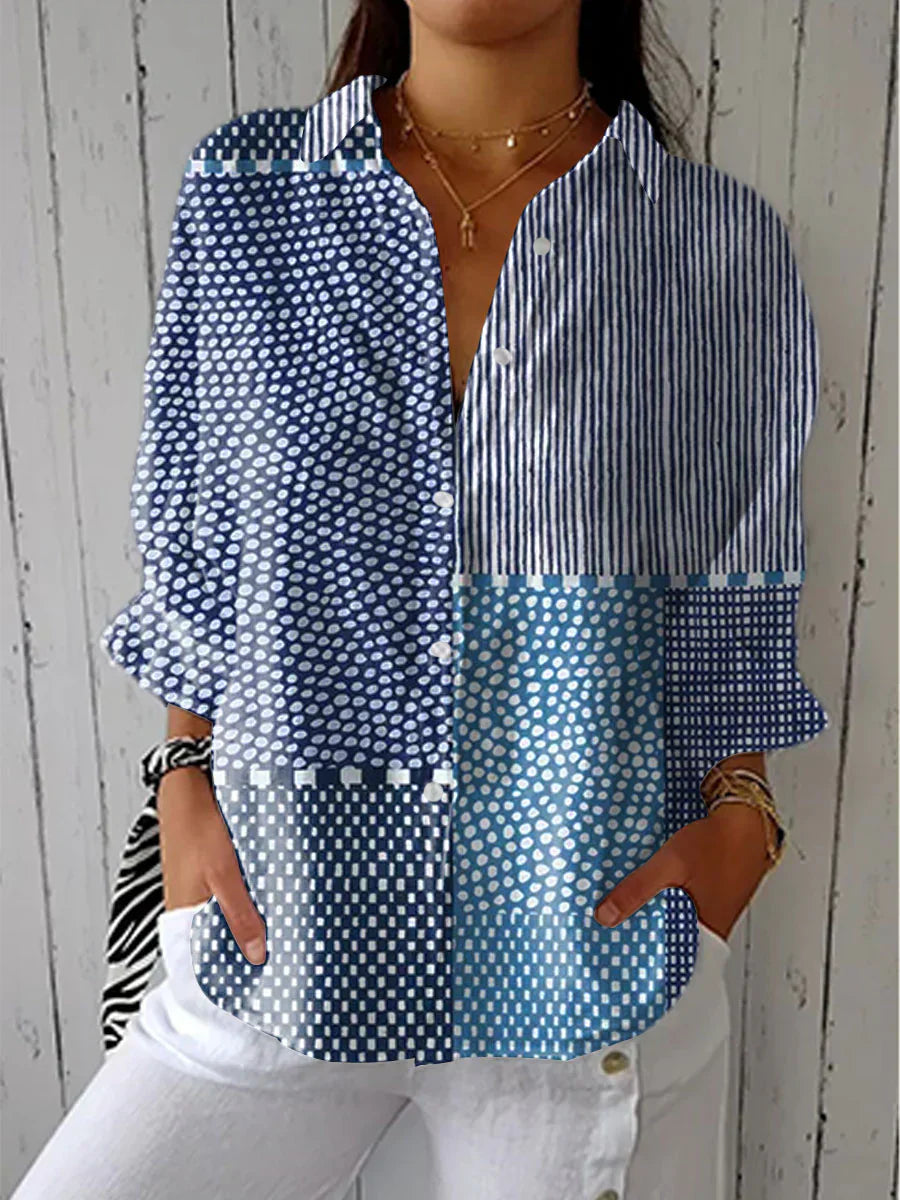 Rosemary™ | Floral Print Button-Up Blouse