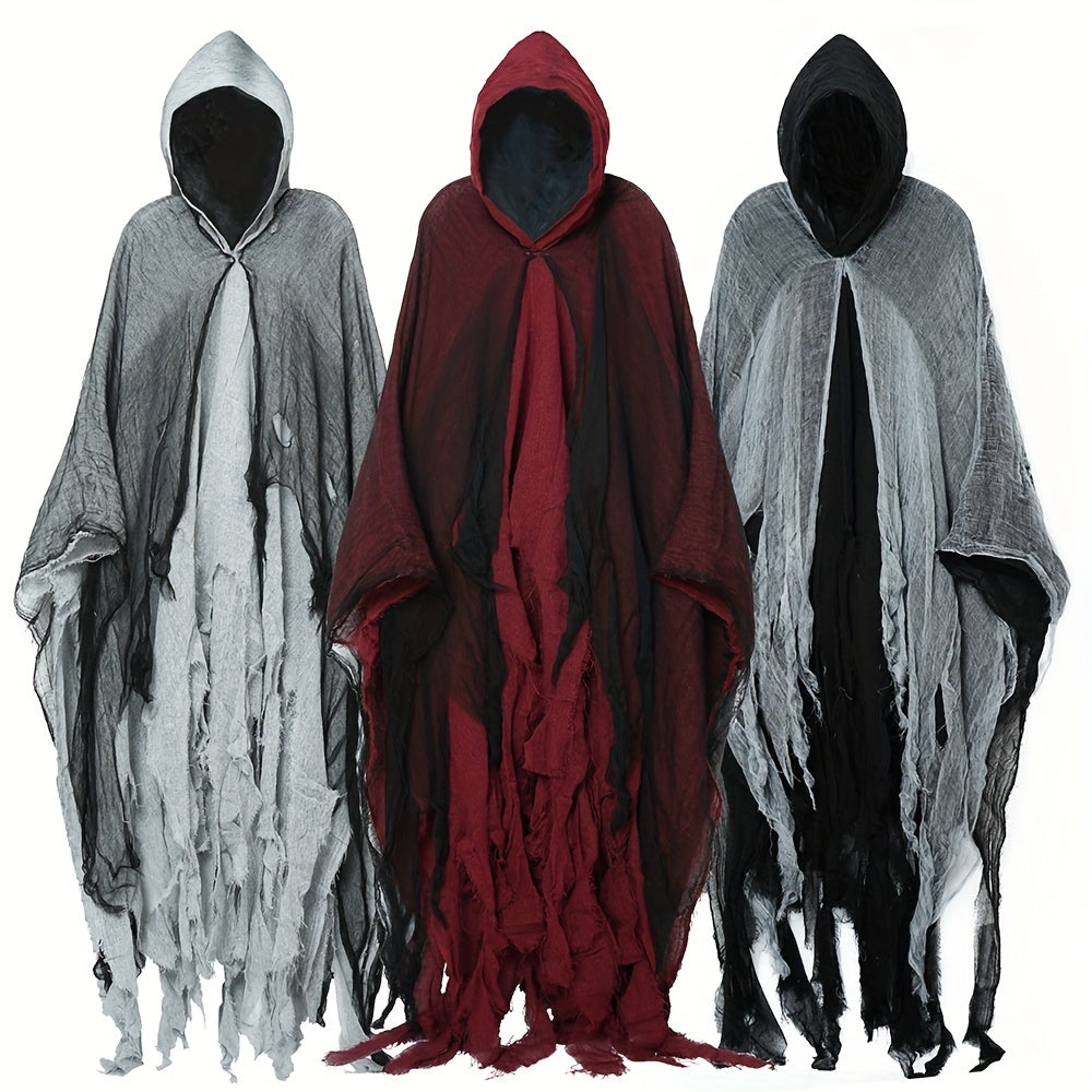 Women's Halloween Skeleton Hooded Cape & Mask