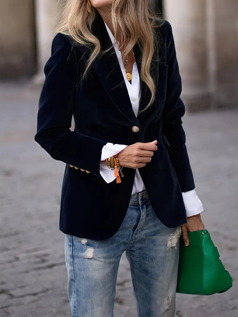 Women's Luxurious Velvet Blazer