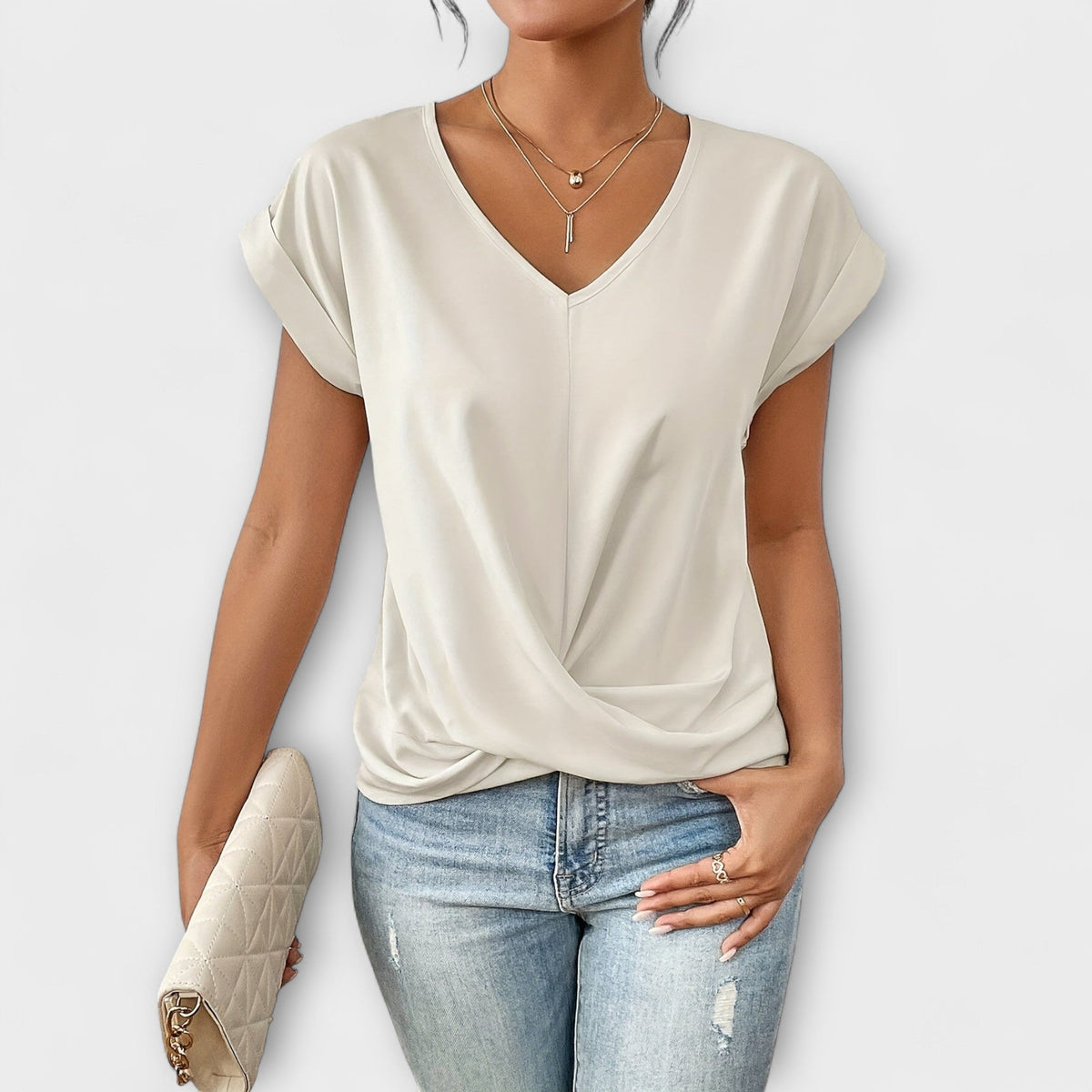 Elegant V-Neck Top