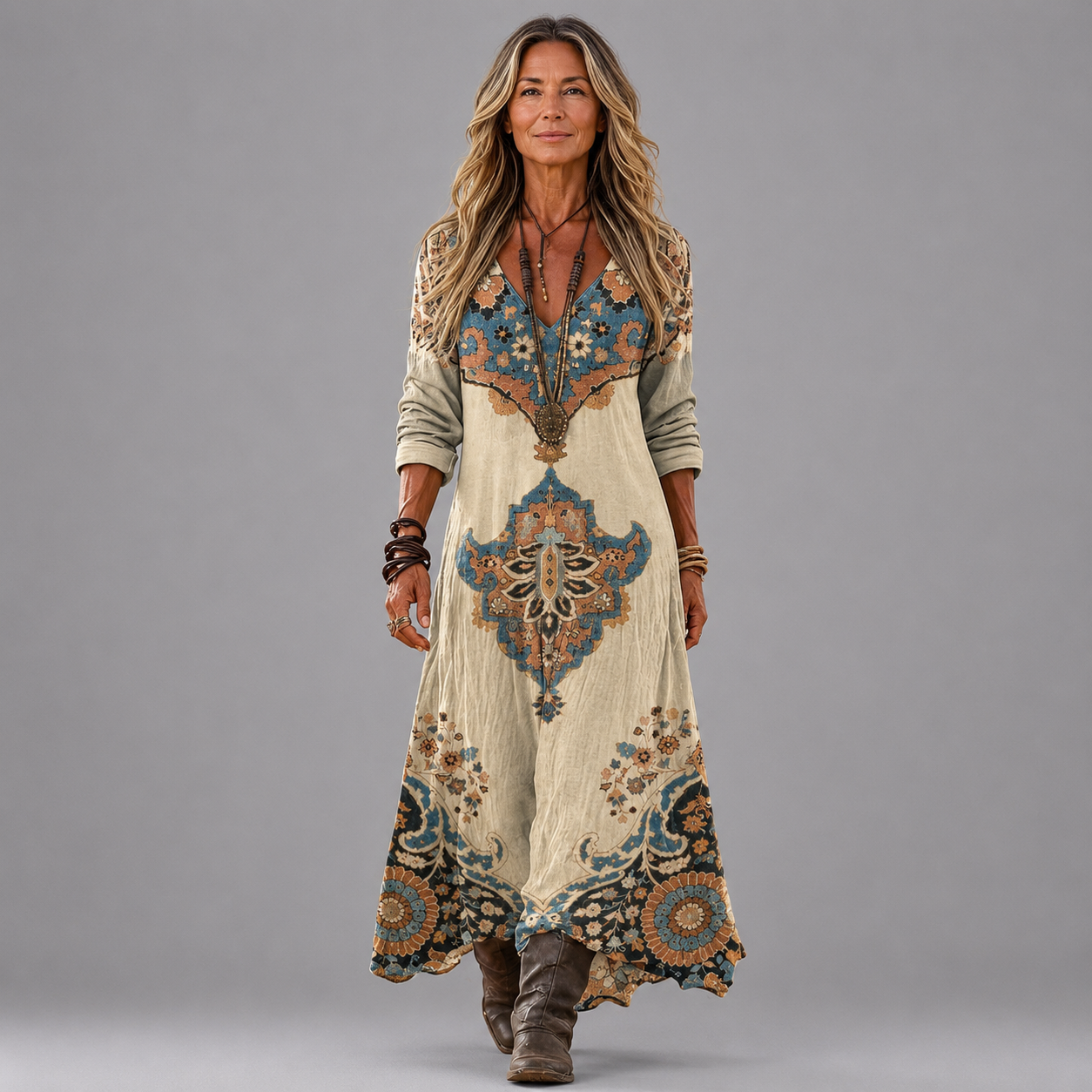 Thea™ | Flowy Bohemian Maxi Dress