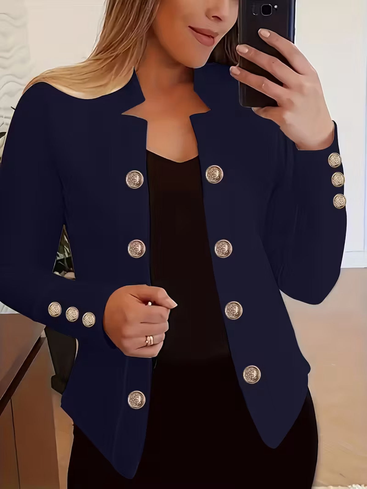 Berenice™ | Gold Button Blazer