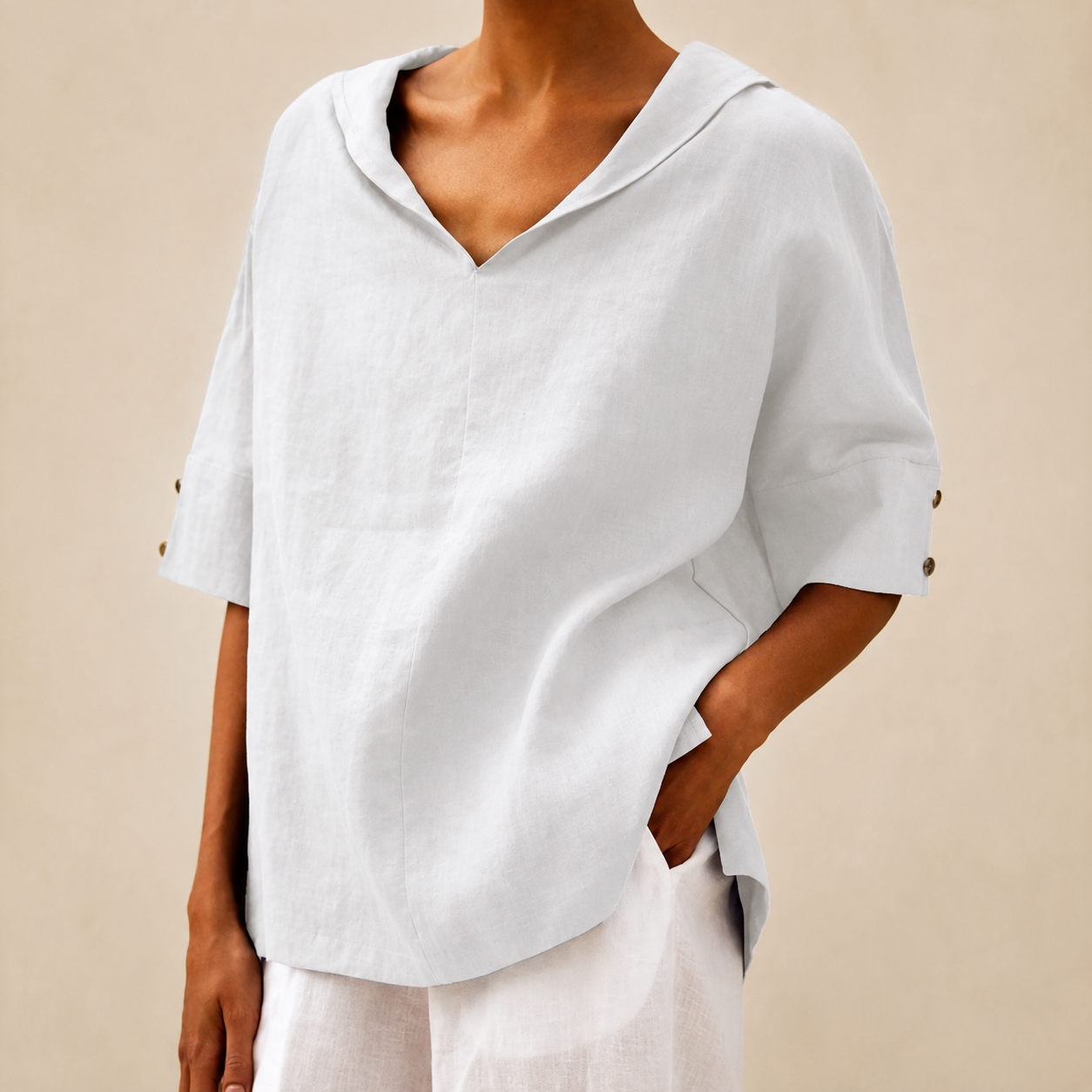 Blanca™ | Breezy V-Neck Tunic Top