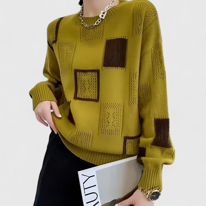 Tesslyn™ | Patchwork Knit Sweater