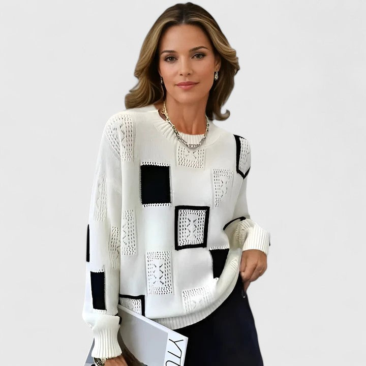 Tesslyn™ | Patchwork Knit Sweater