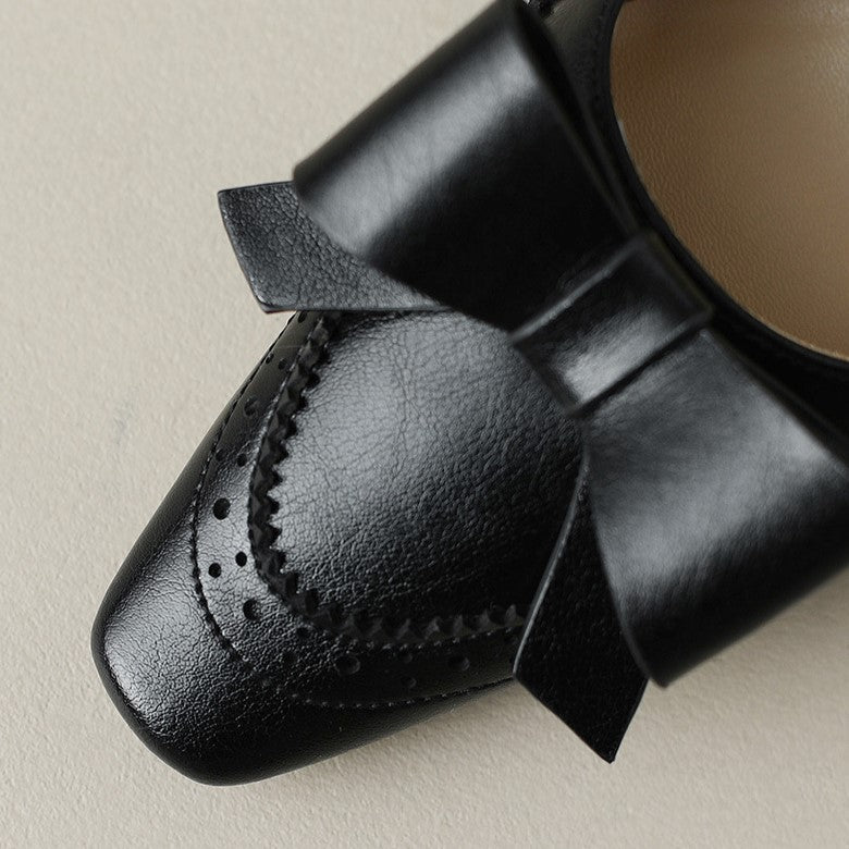 Women's Leather Ribbon Pumps