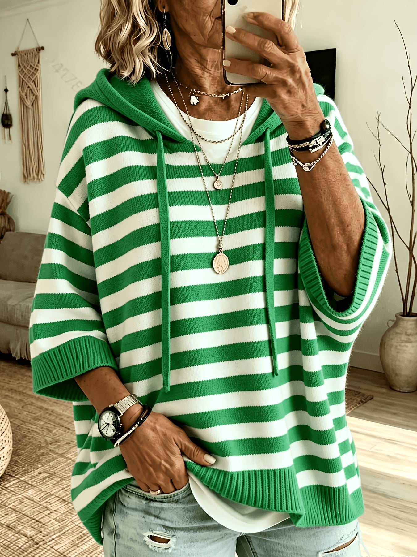 Norrinda™ | Hooded Striped Sweater